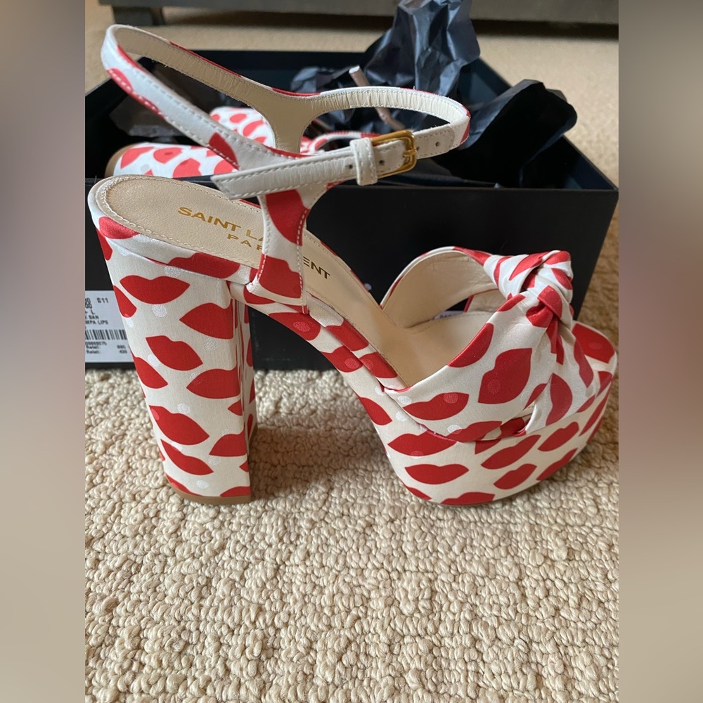 YSL Bianca platform heels, size 36.5